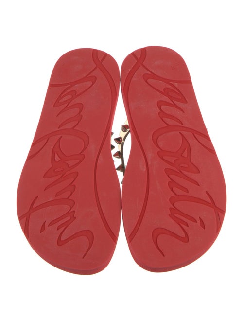 Christian Louboutin Spike Accents Rubber Flip Flops