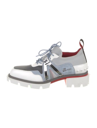 Christian Louboutin Nylon Colorblock Pattern Sneakers