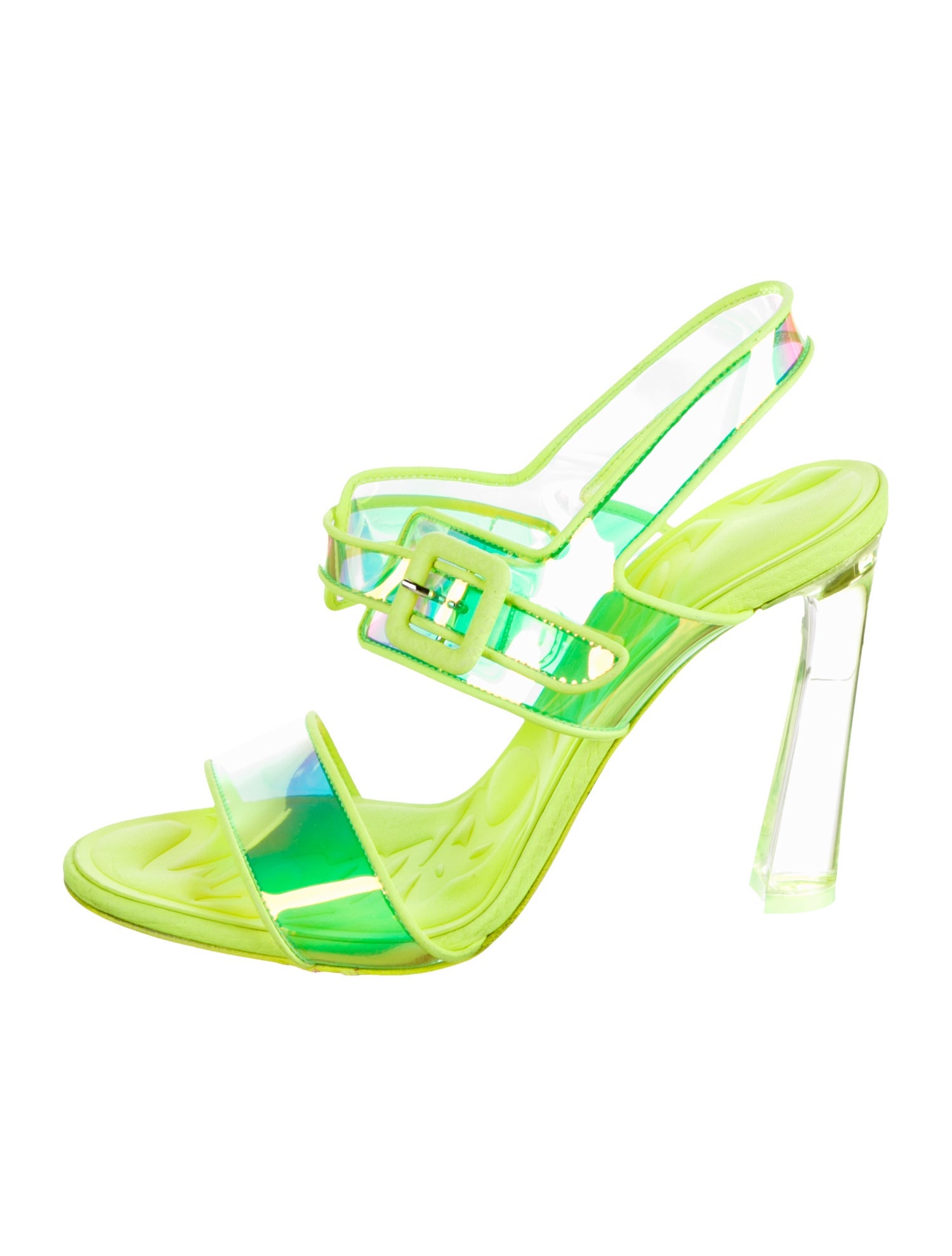 Christian Louboutin PVC Printed Slingback Sandals