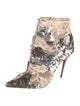 Christian Louboutin Sequins Lace Pattern Boots