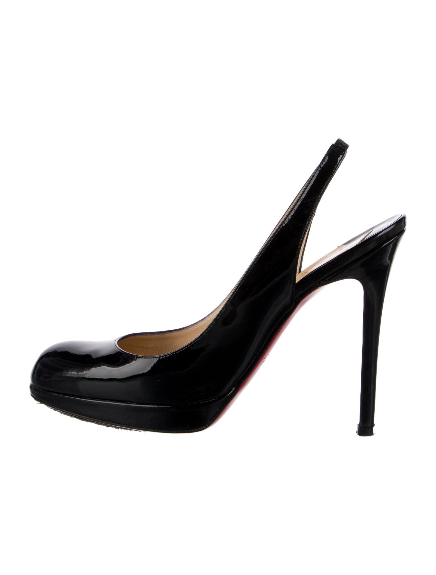 Christian Louboutin Patent Leather Slingback Pumps