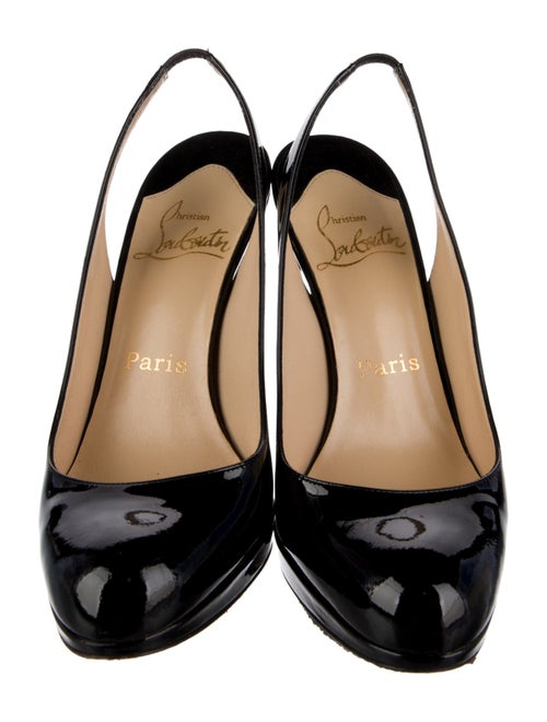 Christian Louboutin Patent Leather Slingback Pumps