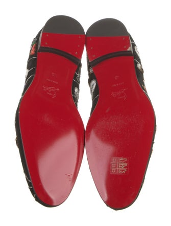 Christian Louboutin Suede Patterned Loafers