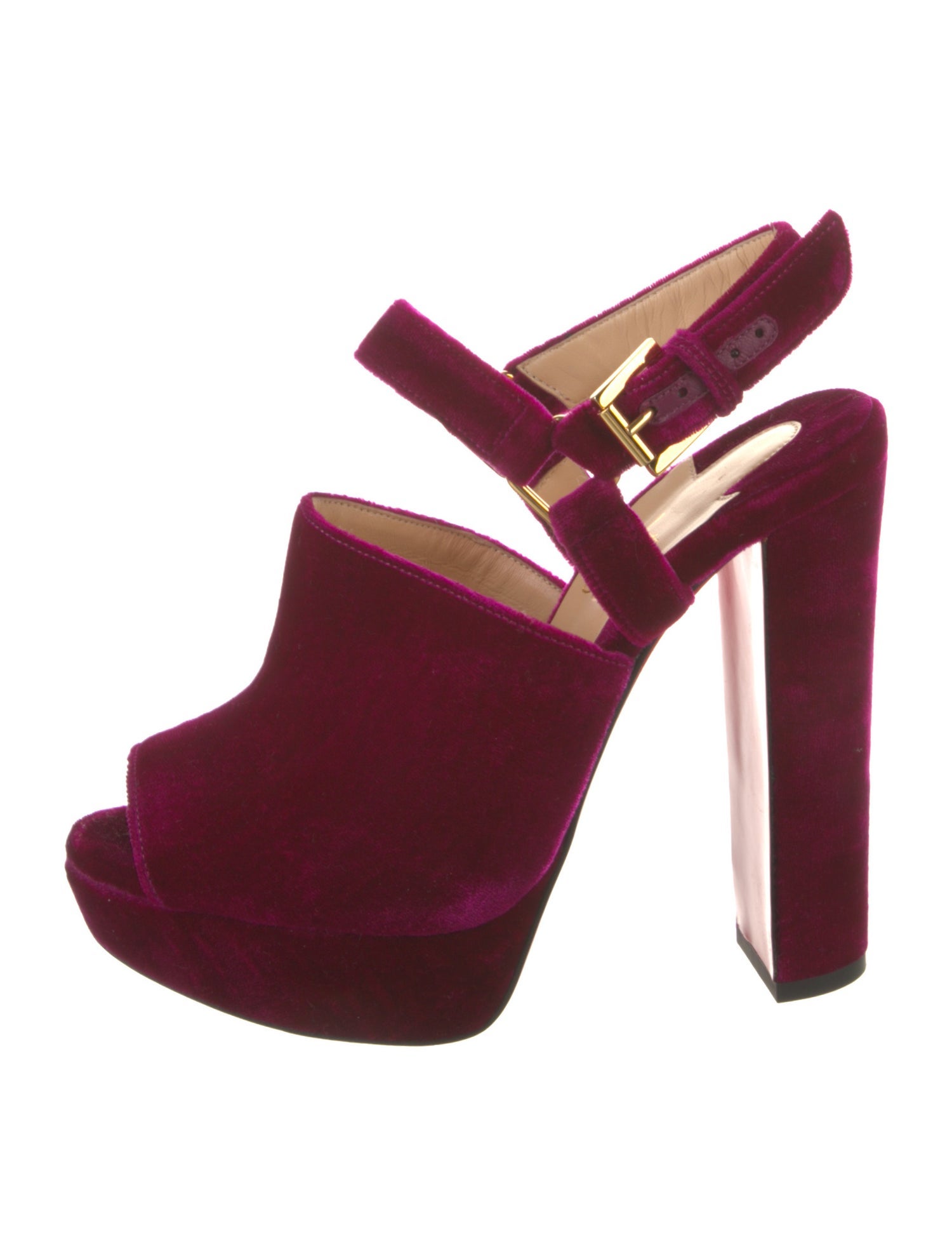 Christian Louboutin Velvet Slingback Sandals