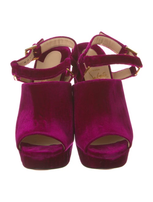 Christian Louboutin Velvet Slingback Sandals