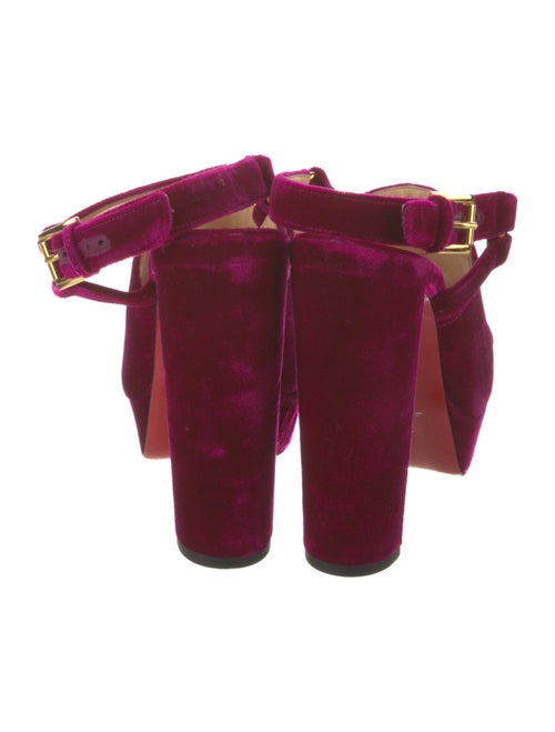 Christian Louboutin Velvet Slingback Sandals