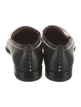 Christian Louboutin Spike Accents Leather Dress Loafers