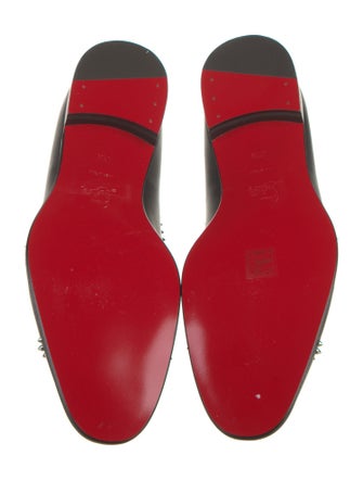 Christian Louboutin Spike Accents Leather Dress Loafers