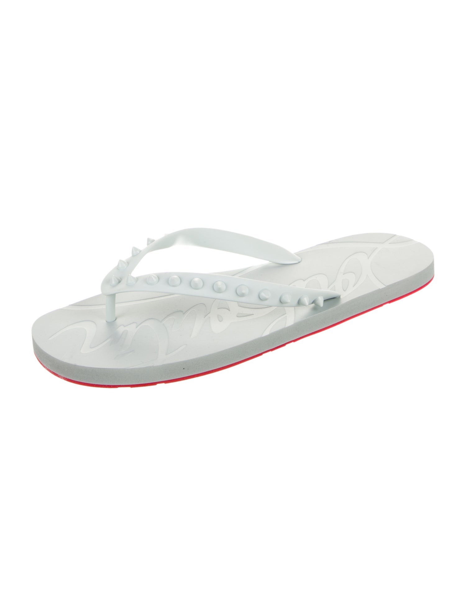 Christian Louboutin Rubber Printed Flip Flops