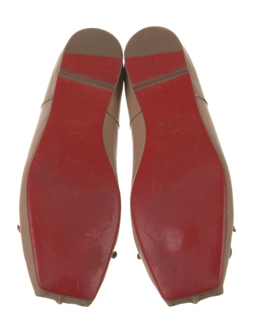 Christian Louboutin Leather Bow Accents Ballet Flats
