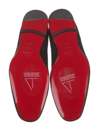 Christian Louboutin Suede Glitter Accents Oxfords