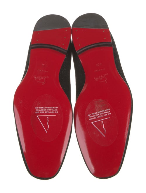 Christian Louboutin Suede Glitter Accents Oxfords