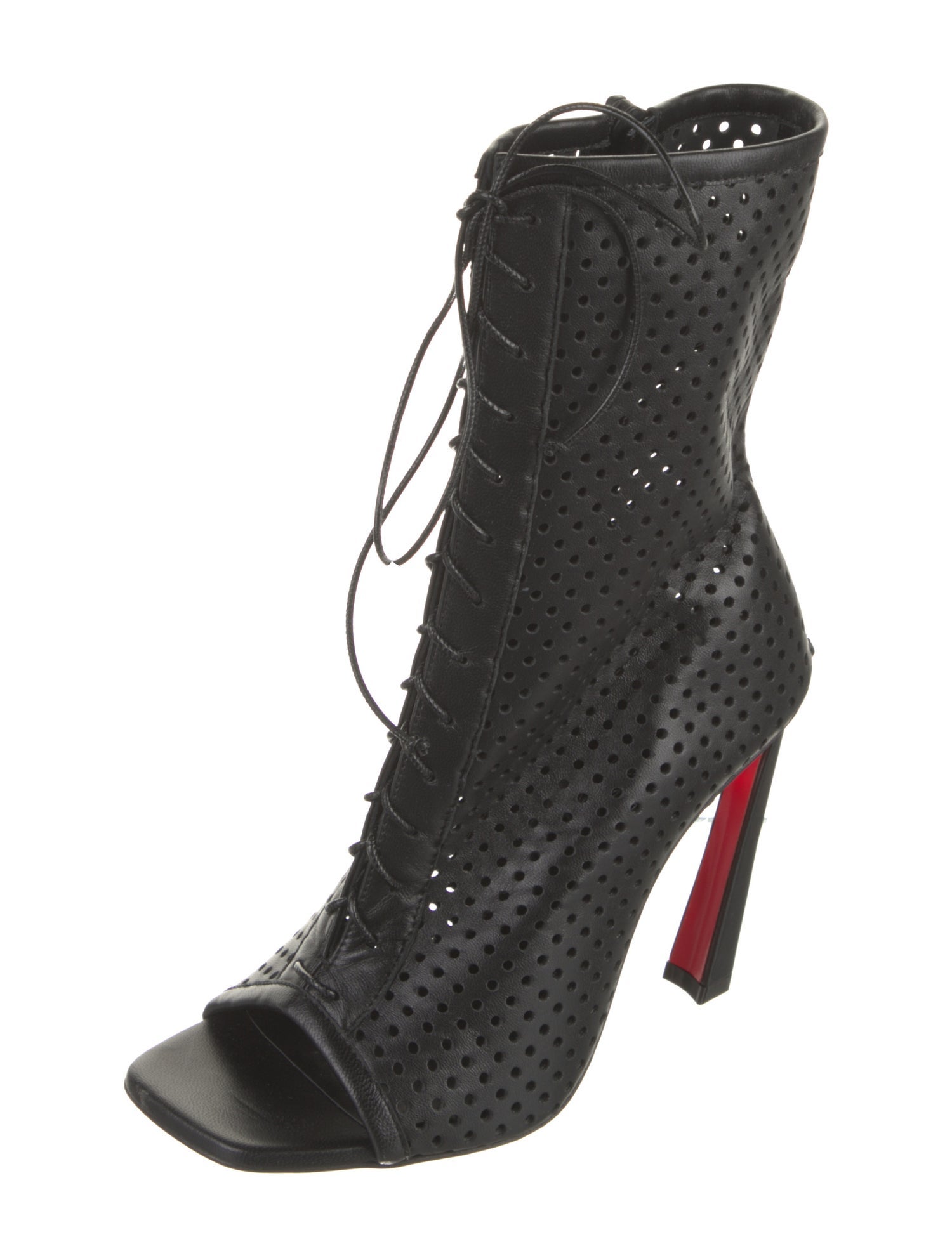 Christian Louboutin Leather Lace-Up Boots