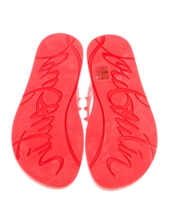 Christian Louboutin Spike Accents Rubber Flip Flops
