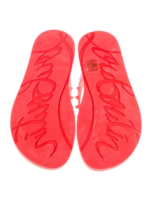 Christian Louboutin Spike Accents Rubber Flip Flops