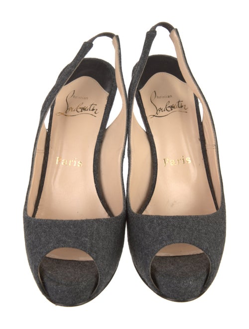 Christian Louboutin Wool Slingback Pumps