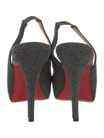 Christian Louboutin Wool Slingback Pumps