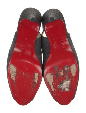 Christian Louboutin Wool Slingback Pumps