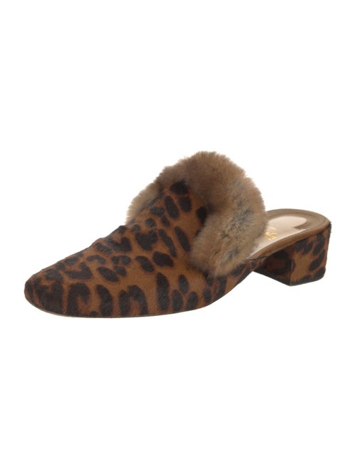 Christian Louboutin Ponyhair Animal Print Mules