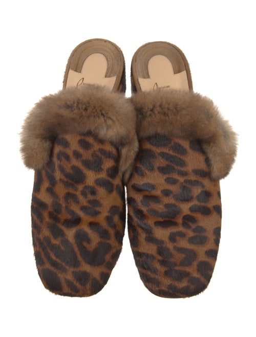 Christian Louboutin Ponyhair Animal Print Mules