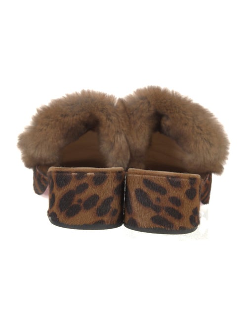 Christian Louboutin Ponyhair Animal Print Mules