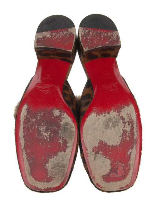 Christian Louboutin Ponyhair Animal Print Mules