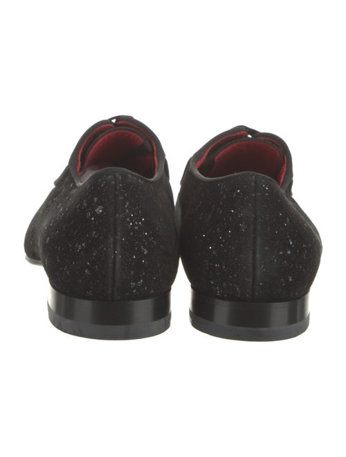 Christian Louboutin Suede Glitter Accents Oxfords