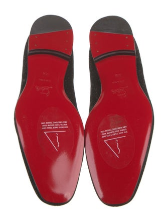 Christian Louboutin Suede Glitter Accents Oxfords