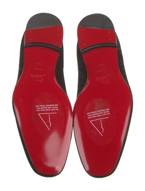 Christian Louboutin Suede Glitter Accents Oxfords