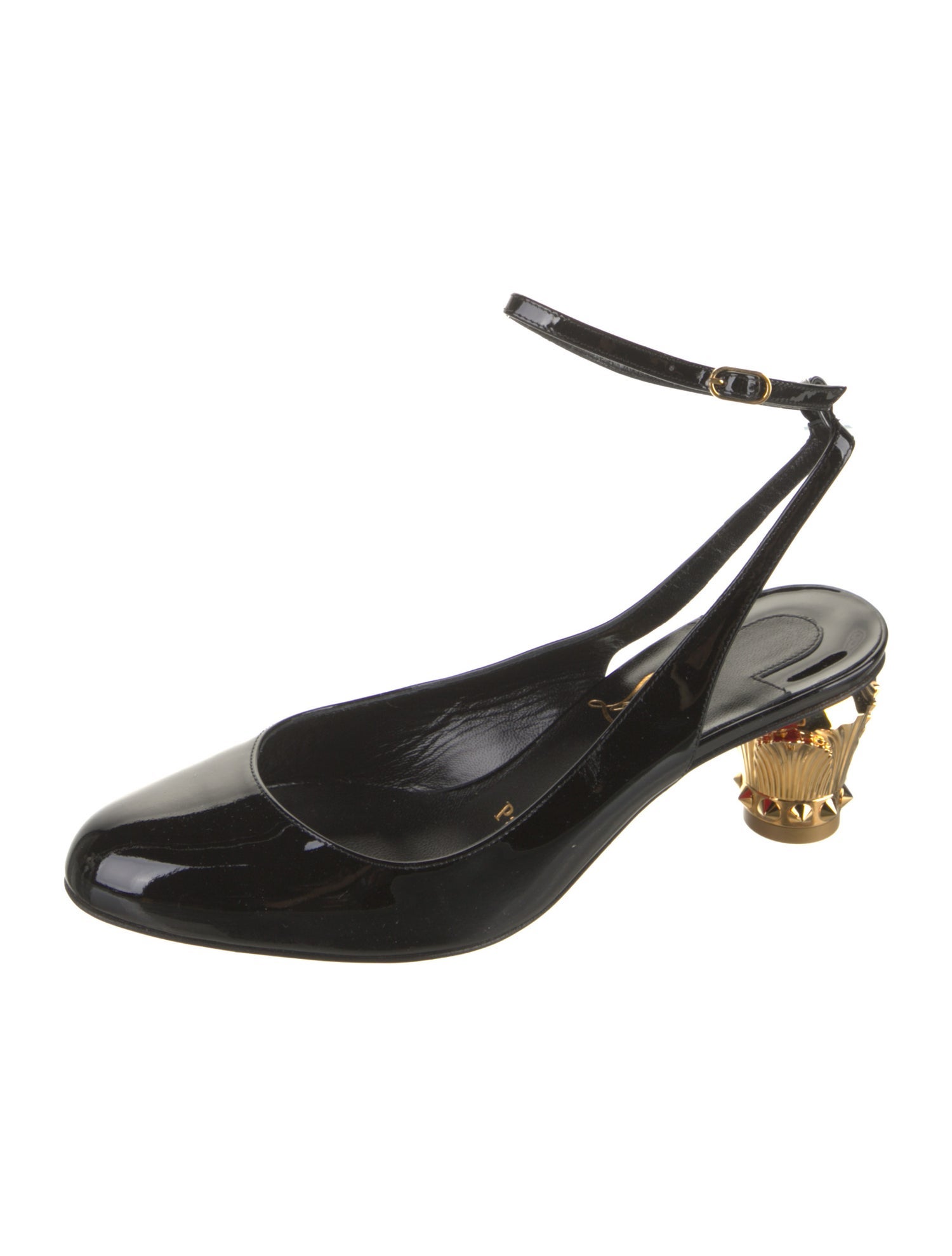 Christian Louboutin Patent Leather Slingback Pumps