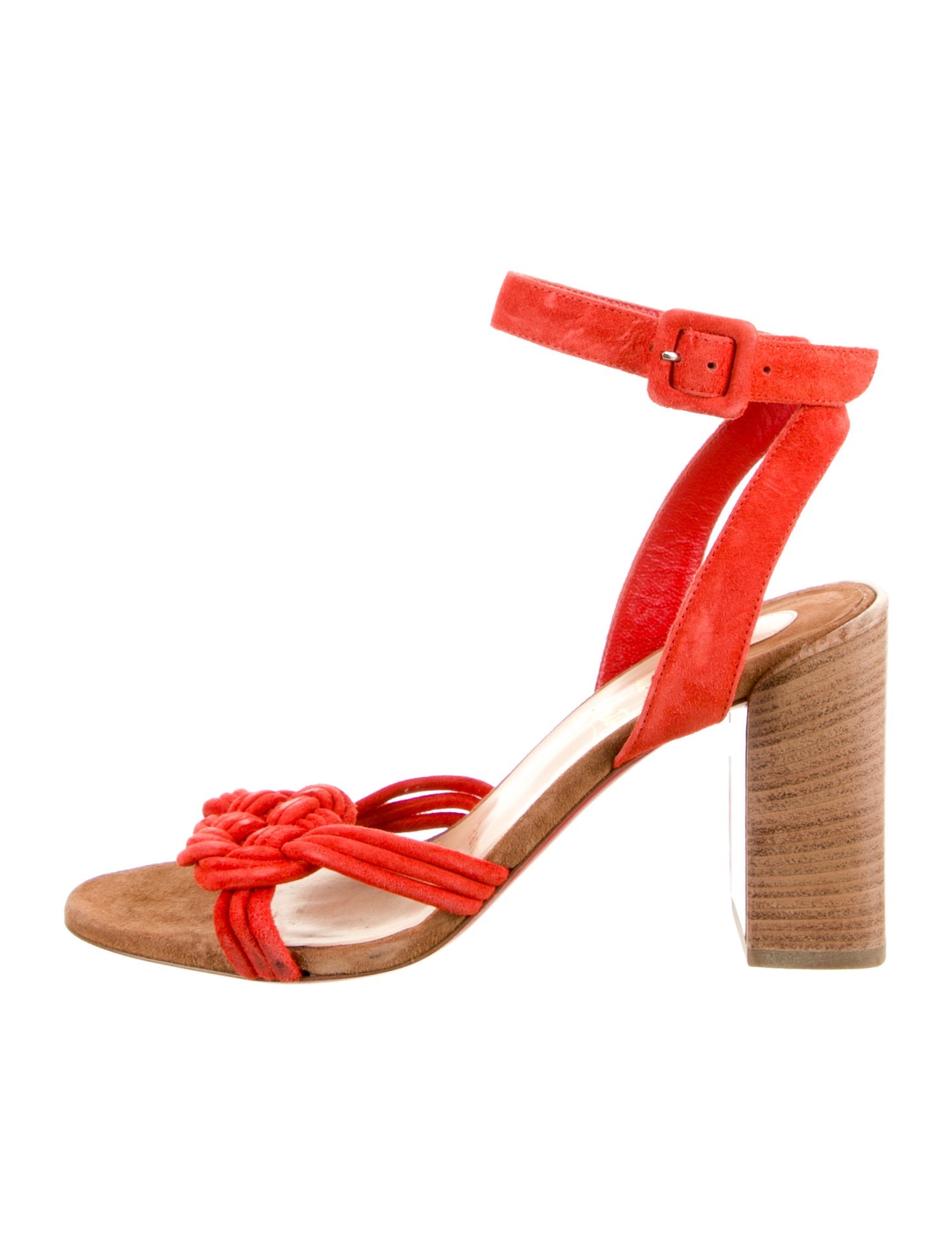 Christian Louboutin Suede Colorblock Pattern Sandals
