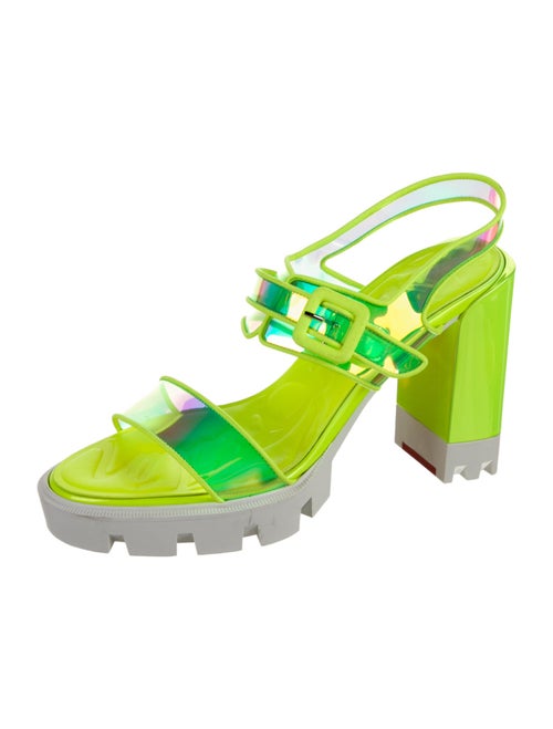 Christian Louboutin PVC Printed Slingback Sandals