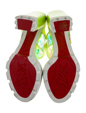 Christian Louboutin PVC Printed Slingback Sandals
