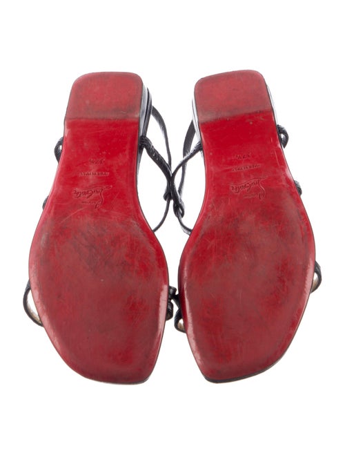 Christian Louboutin Embossed Leather T-Strap Sandals
