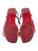 Christian Louboutin Embossed Leather T-Strap Sandals