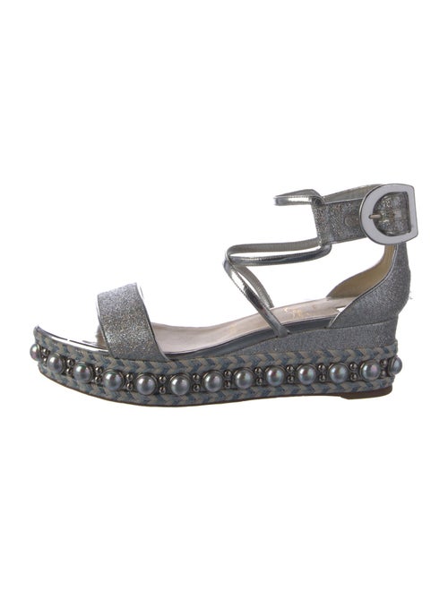 Christian Louboutin Canvas Studded Accents Espadrilles