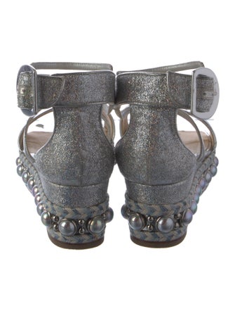 Christian Louboutin Canvas Studded Accents Espadrilles