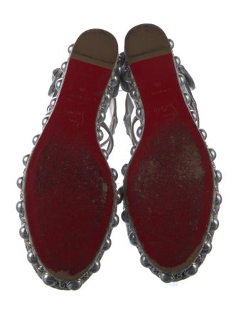 Christian Louboutin Canvas Studded Accents Espadrilles