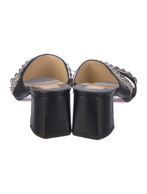 Christian Louboutin Rockstud Accents Leather Slides