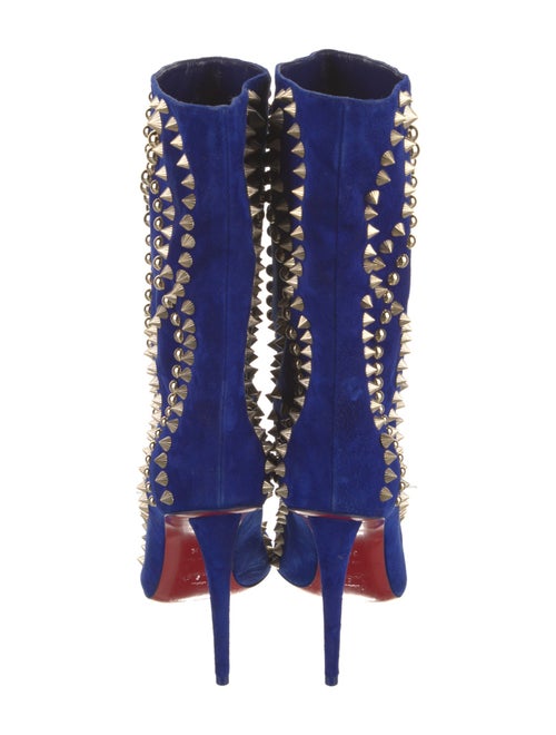 Christian Louboutin Suede Studded Accents Boots