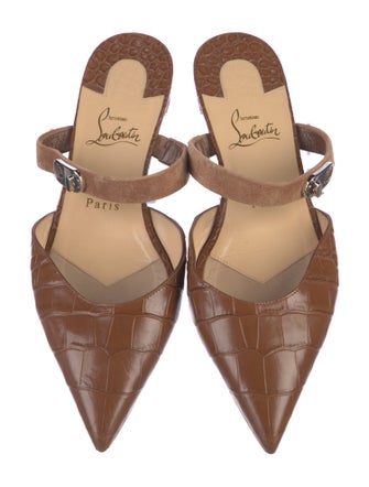 Christian Louboutin Crocodile Mules