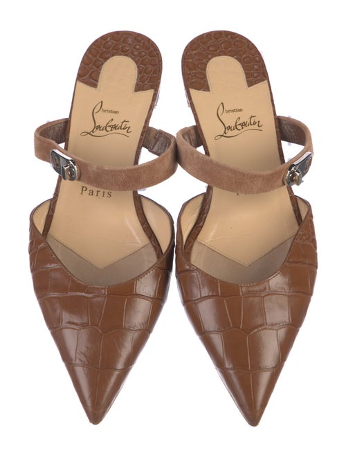 Christian Louboutin Crocodile Mules