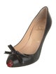 Christian Louboutin Leather Bow Accents Pumps