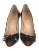 Christian Louboutin Leather Bow Accents Pumps