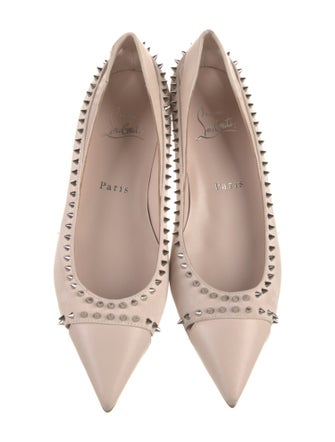 Christian Louboutin Spike Accents Suede Ballet Flats