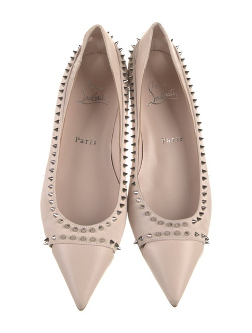 Christian Louboutin Spike Accents Suede Ballet Flats