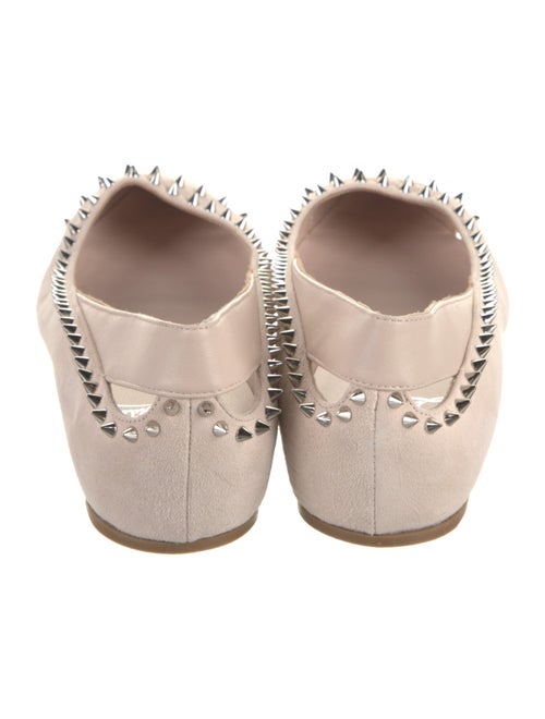 Christian Louboutin Spike Accents Suede Ballet Flats