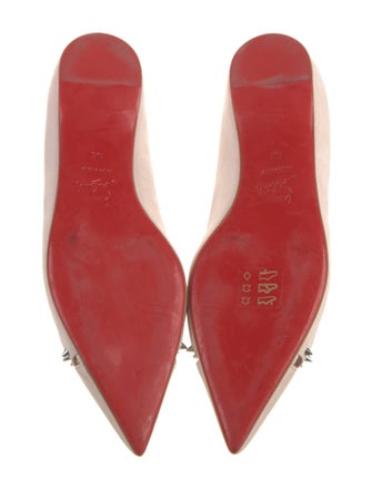 Christian Louboutin Spike Accents Suede Ballet Flats