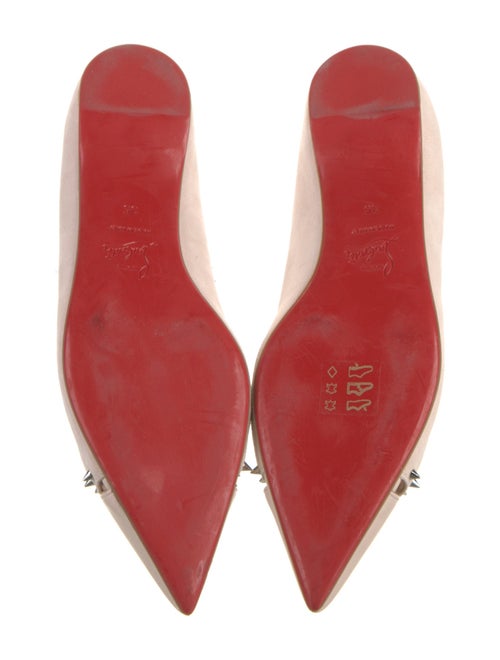 Christian Louboutin Spike Accents Suede Ballet Flats