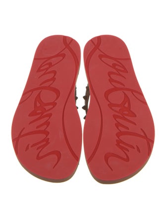 Christian Louboutin Spike Accents Rubber Flip Flops